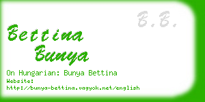 bettina bunya business card